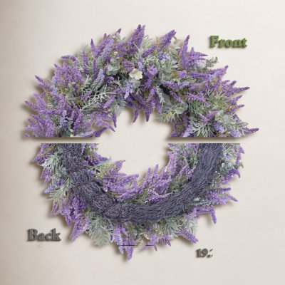 Artificial Lavender Wreath