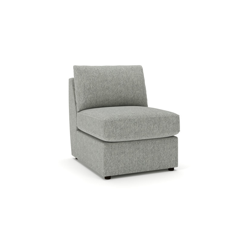 Caldwell Upholstered Armless Chair, Ticket Smoke