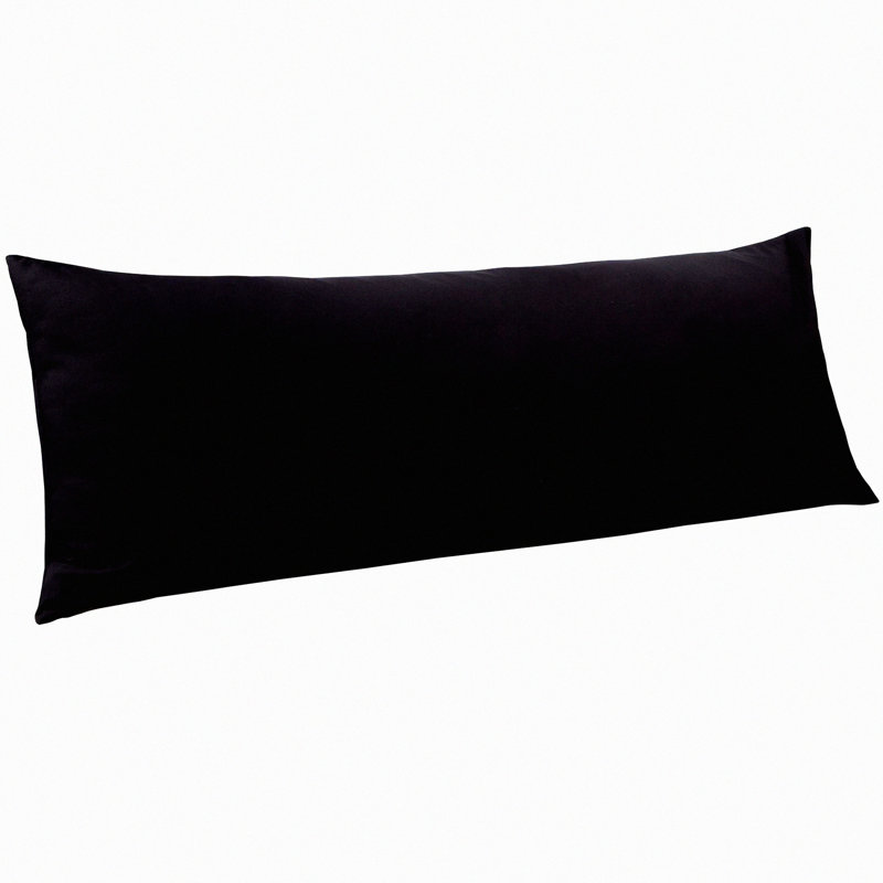 Black LuxeSoft Body Pillowcase - 20x54 Brushed Microfiber Cover, Wrinkle-Free & Stain-Resistant, Envelope Closure, Fade-Resistant, Soft & Cozy - Fits 20x54 Inch Pillow