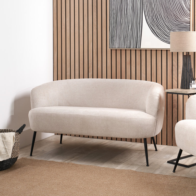 Stockville 2 Seater Chenille Sofa, Beige Chenille