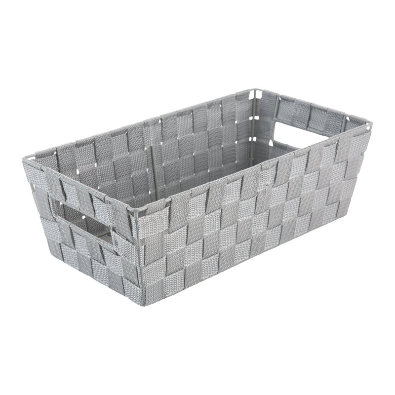 Simplify Plastic Decorative Bins, Heather Gray