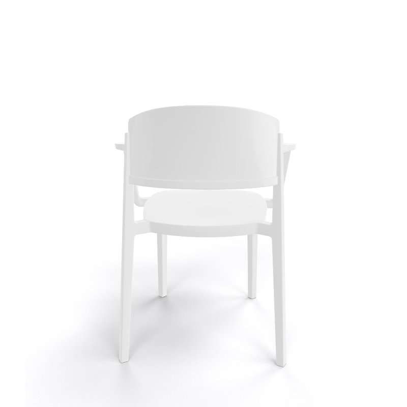 Sevan Premium All-Weather Wicker Outdoor Stacking Dining Armchair, White
