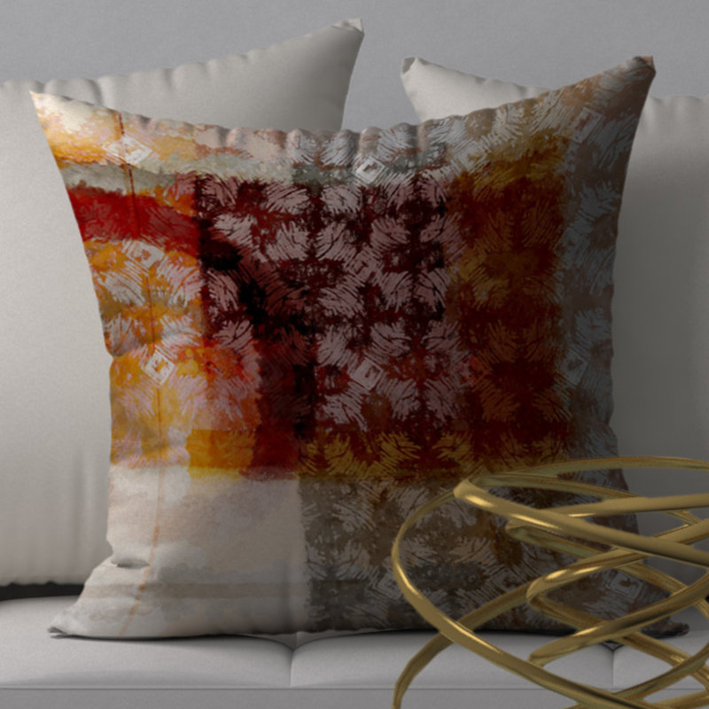 Housse de coussin décorative carrée surdure et insert, 18 po x 18 po