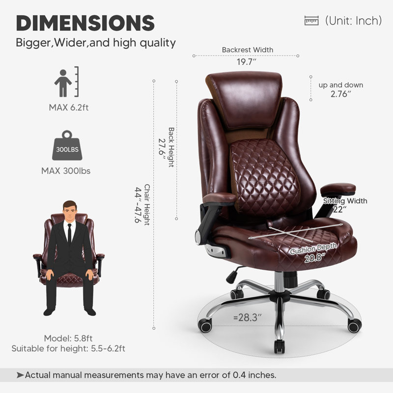 Chaise de cadre ergonomique, Brun