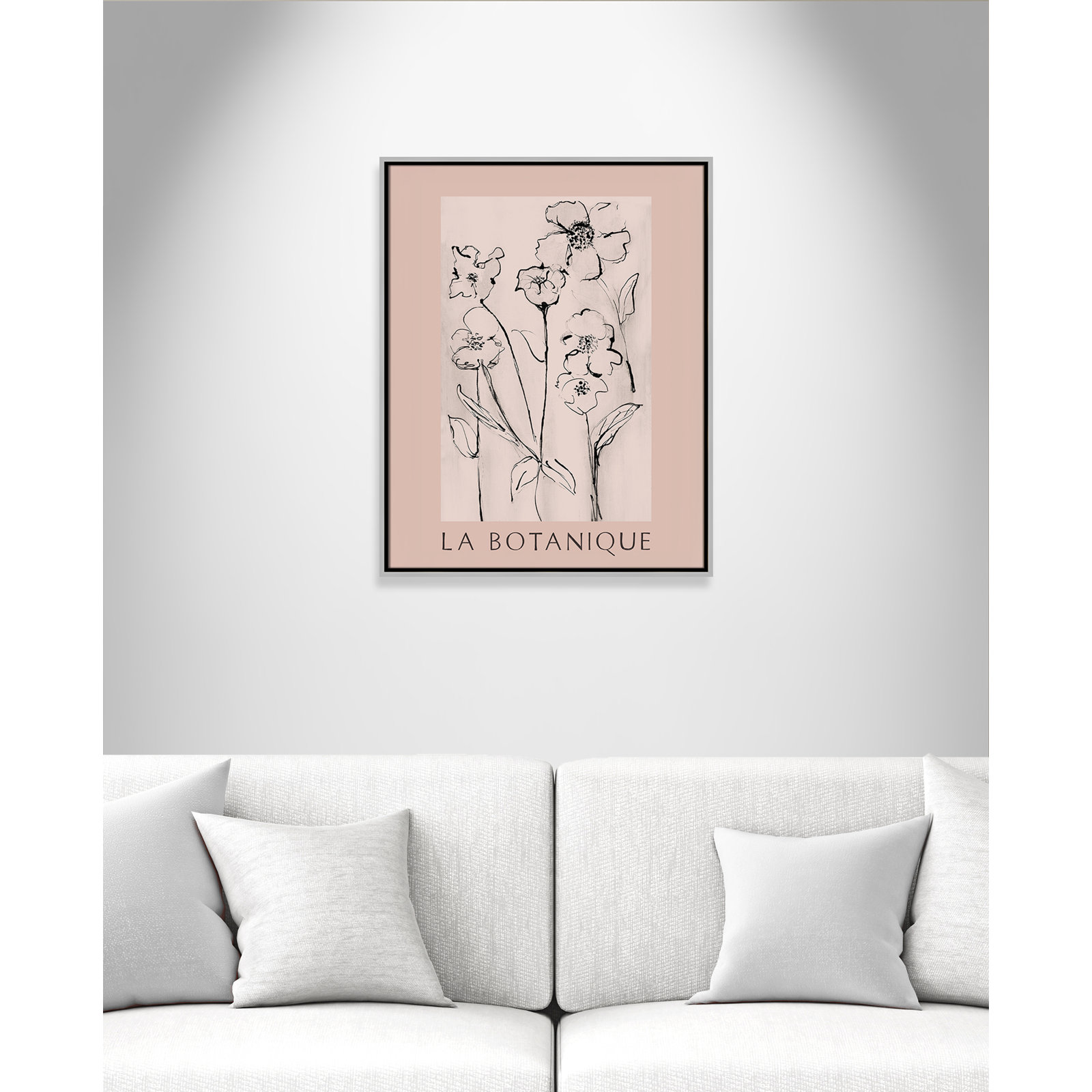 Botanical Poster Collection "La Botanique" Print by Susan Jill, No, 29.5" H x 23.5" W x 2" D, Silver Floater Frame