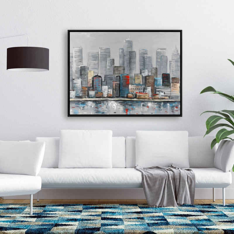 «Abstract City Skyline», reproduction d'art sur toile