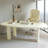 Beige-white Curved Solid Wood desk-124260457-124260372