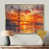 Toile avec cadre flottant or