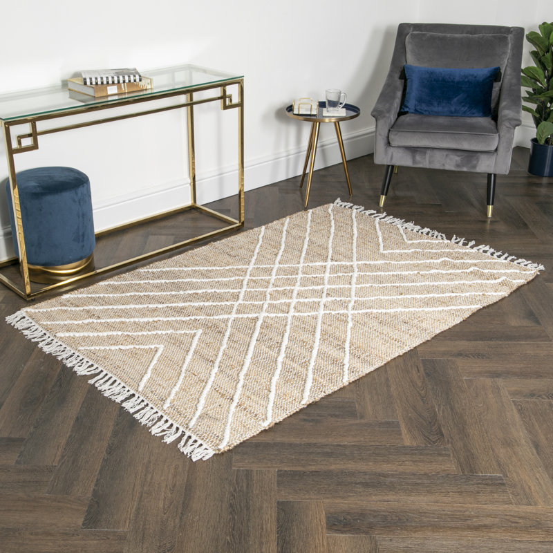 Minoru Striped Hand Woven Area Rug, Rectangle 120 x 180cm