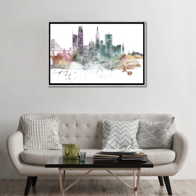 San Francisco Pastel Skylines - impression d'art graphique