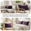 Ensemble de 2 taies décoratives matelassées en microfibre à bordure carrée et à bordure passepoilée Southano Fine Linens, lot de 2, 20 po x 26 po, mauve-324762884-399142841
