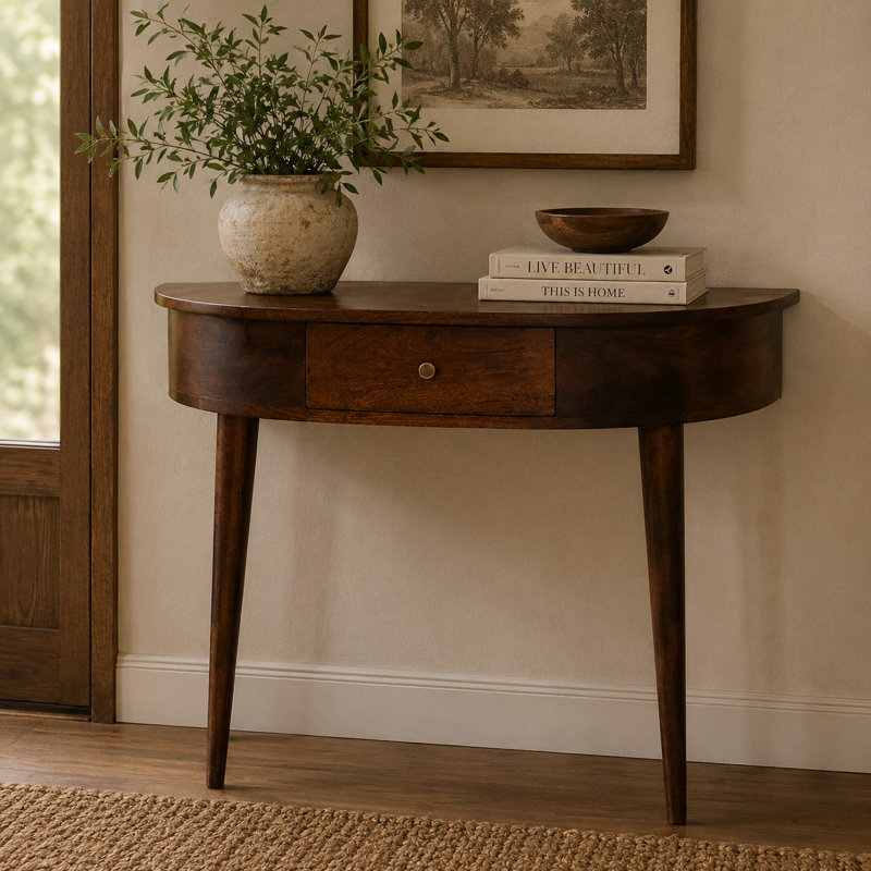 Backless Mounted Chestnut Console