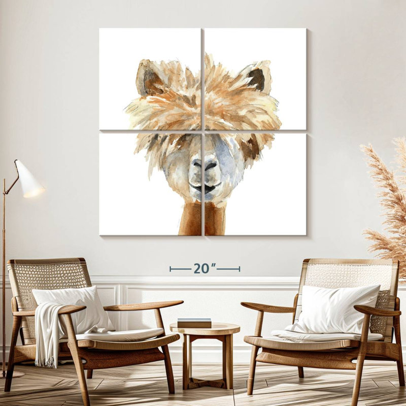 Brampt Llama With Bangs, 57" H x 57" W