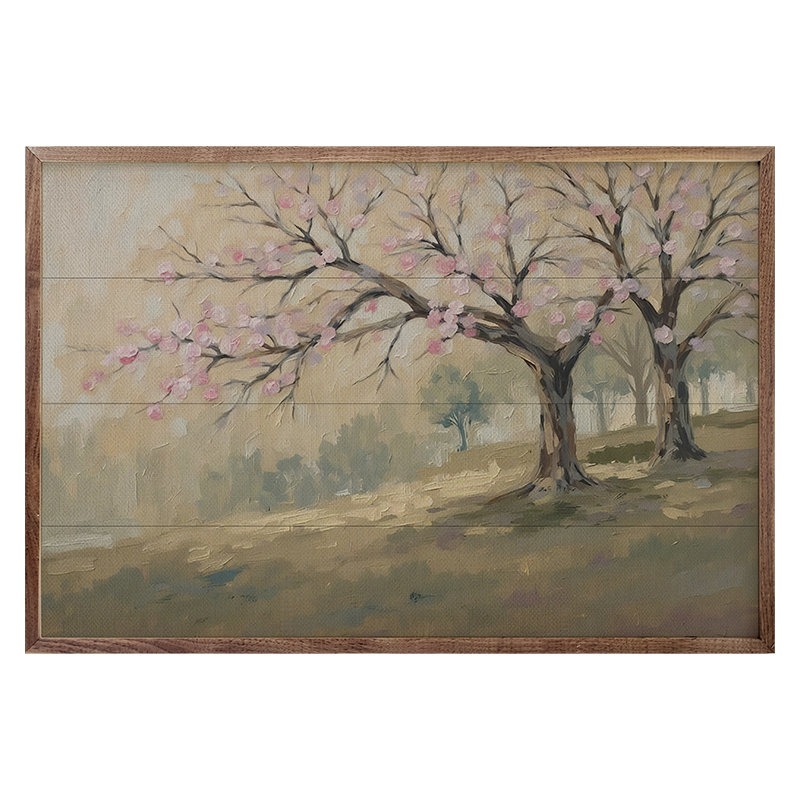Arbre de printemps rose, H 5 po x l 8 po