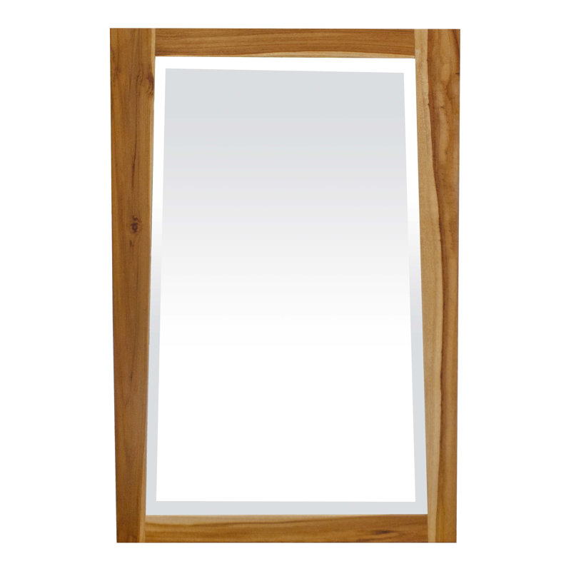 EcoDecor's Significado Beveled Bathroom Mirror, Vanity Mirror, Wood Mirror, Rectangle Mirror, Natural Wood Mirror, Hanging Mirror, iin Earthy Teak