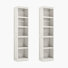 Patrick 5-Tier Modern Wood Bookcase With Adjustable Shelves - Set of 2