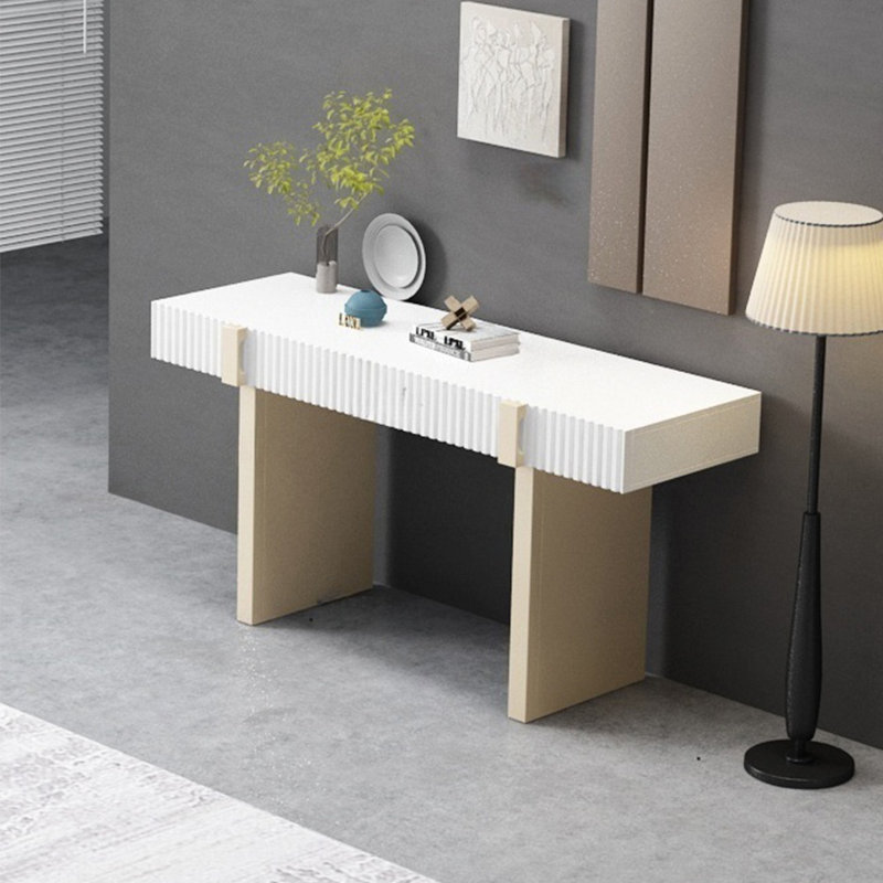 Console Modern Minimalist Art, H 35,43 po x l 62,99 po x P 15,75 po, Blanc, Blanc