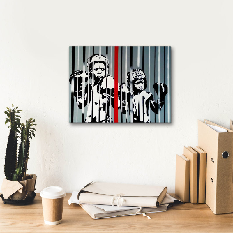 «Boxers Red Stripe» par Abstract Graffiti, H 12 po x l 16 po x P 0,75 po