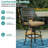  5-Piece Outdoor Bar Set With 75" Half Moon 3-Tier Storage Cast Aluminum Patio Bar Height Table & 4 Cushioned Swivel Bar Stools, All-Weather Large Patio Party Bar Set For Garden,Yard And Deck