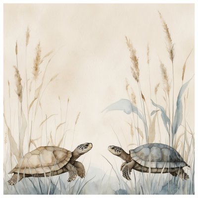 Turtles In Grass Quilted Bedspread All Sizes