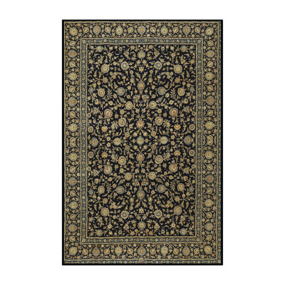Tapis oriental vert clair / noir / bleu sarcelle Ruqayyah