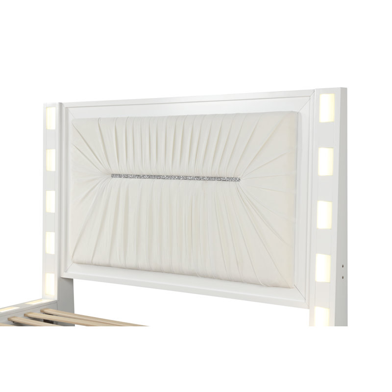 Ensemble de chambre avec lit coiffeuse 4 pièces Vannida, Très grand