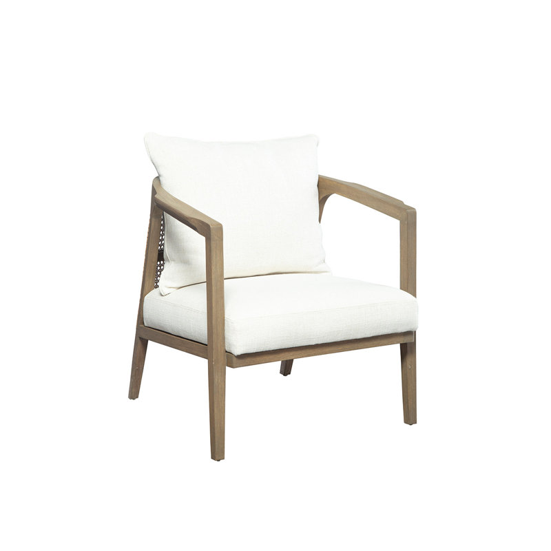 Fauteuil demi-tonneau rembourré Bazaldua