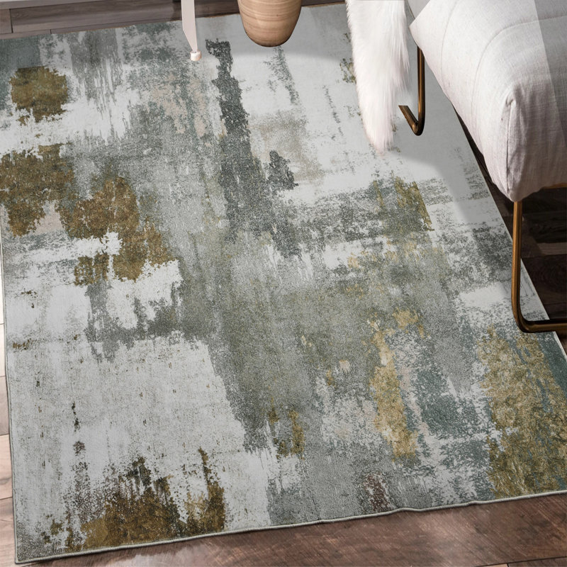 Tapis imitation cachemire lavable à la machine, 8'x10'