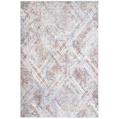 NAAR PAYAS Collection 2X3 Beige / Geometric Doormat Rug