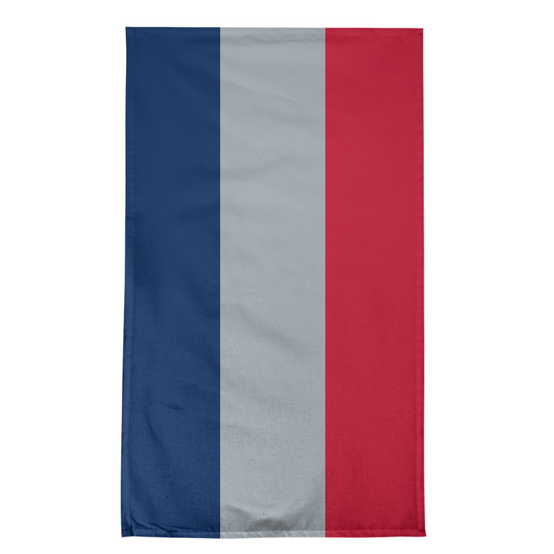 Anaheim Stripe Tea Towel Kitchen Towel, Cotton Twill, Blue/Flat Silver/Red