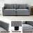 73” Wide Upholstered Sofa  for Living Room Large Chenille Sofa with 2 Thick Pillows-831911475