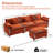 Modular Sectional Sofa, Comfy Cloud Couch With Movable Ottoman, 3-Seat Corduroy Sofa Sleeper With Double Cushions, Deep Seat Sofa With 5 Pillows For Living Room(3 Seater With 1 Ottoman)-257694327