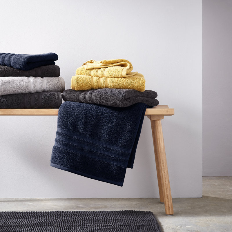 Zero Twist Bath Towel, Navy