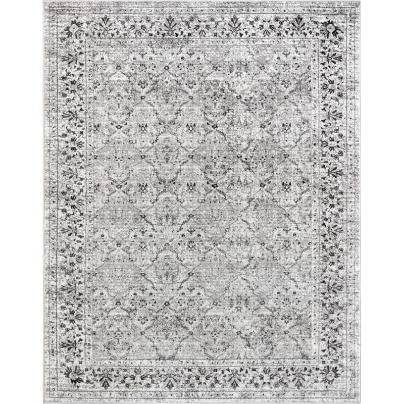  Tapis gris ivoire moderne Zazzle Argos, Rectangle 9 pi 3 po x 12 pi 6 po