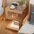 13.78"Yellow Solid Wood Mobile End Table