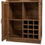 Armoire à vin de style campagnard en chêne rustique de 76 pouces de hauteur