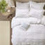 Housse de couette Shabby Chic King / King avec lavable à la machine et attaches de coin en microfibre