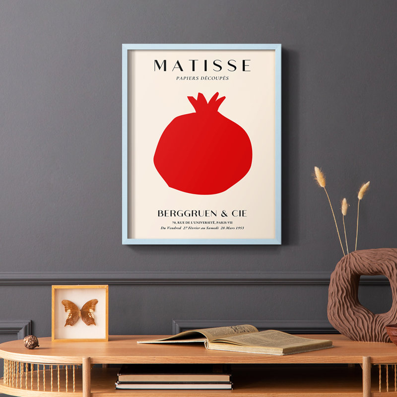 Matisse CLXII, reproduction encadrée - bois massif, Or, H 28 po x l 22 po