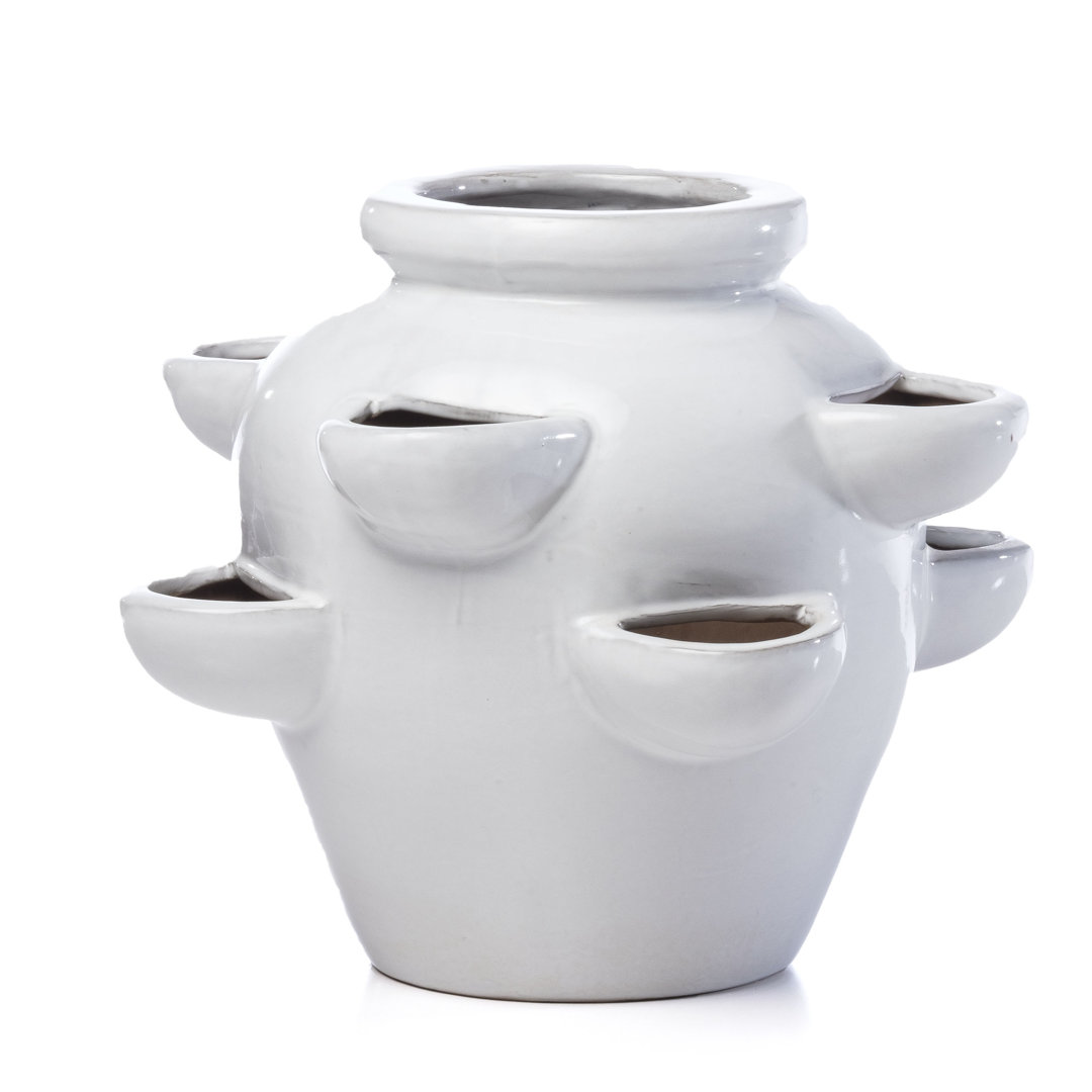 Seo 8 Pocket Strawberry Ceramic Pot Planter World Menagerie 
