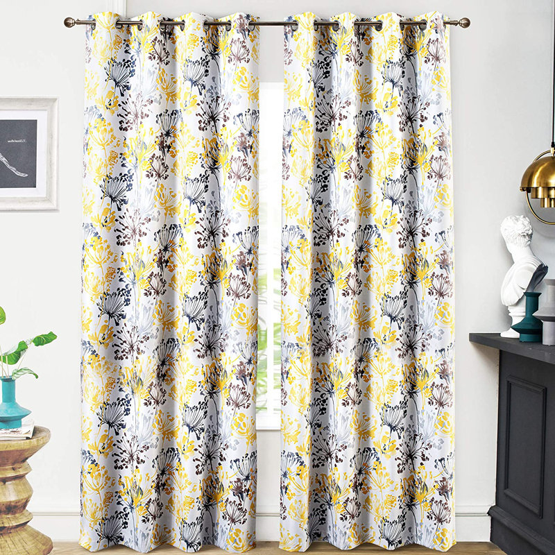 Belovs Room Darkening Curtain Pair, Yellow