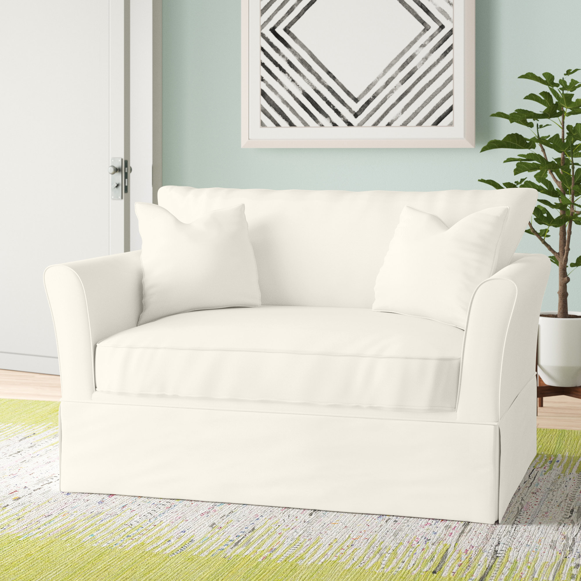 Shelby Upholstered Chair And A Half, Conversation Pearl Basketweave