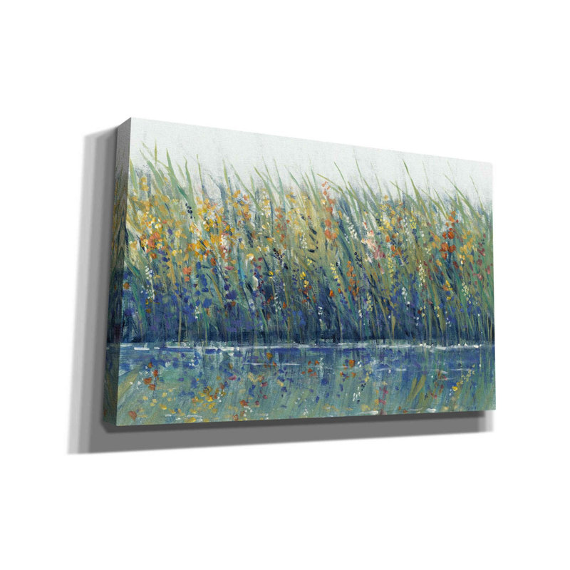 «Wildflower Reflection I» par Tim O'toole, art mural sur toile, H 26 po x l 40 po x P 1,5 po