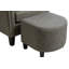 Picardy Faux Leather Armchair with Footstool
