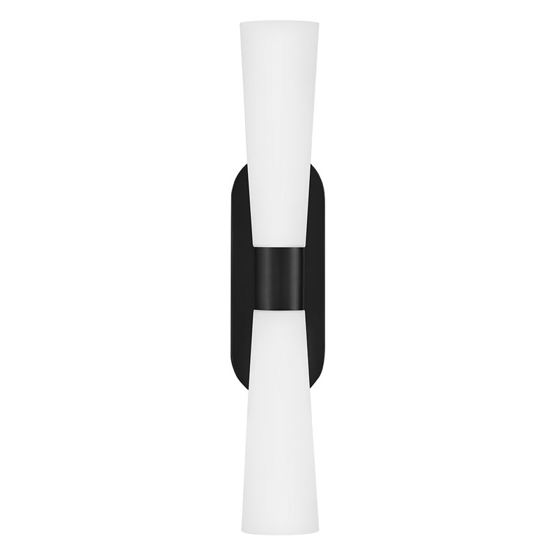  Grande applique à deux lumières Beau, Noir