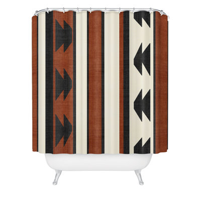 Geometric Single Shower Curtain