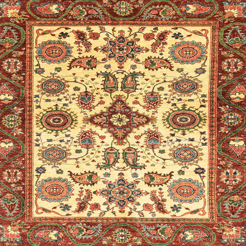Abstract Indoor Rug, Square 7'