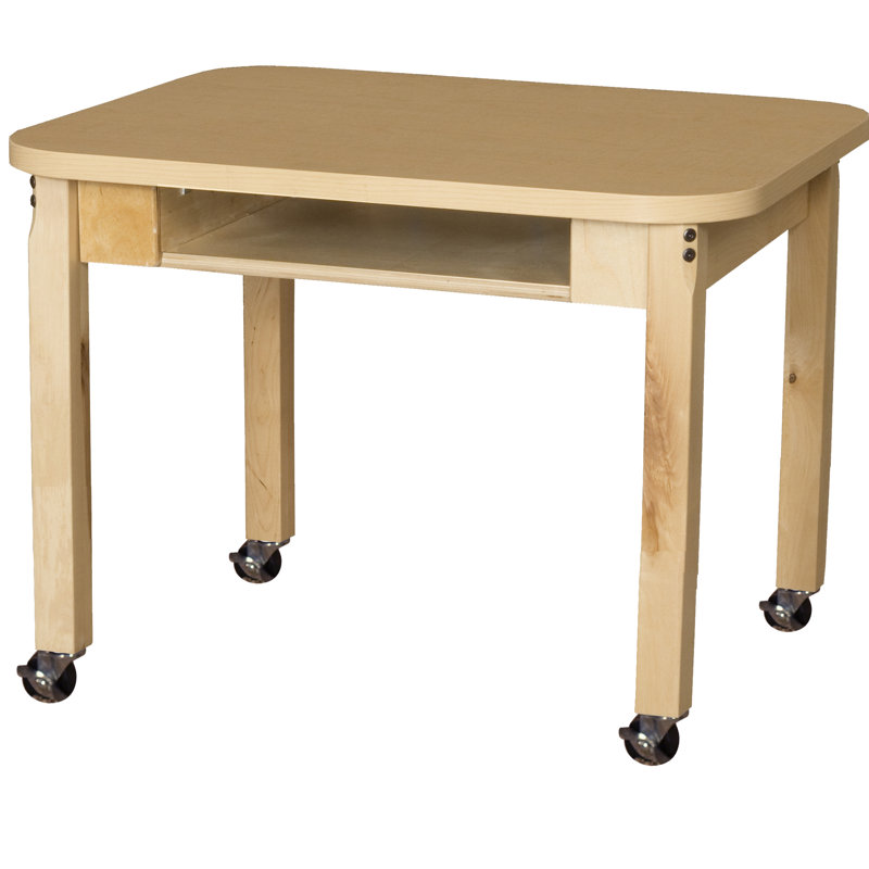 Bureau ouvert à hauteur ajustable, H 24 po x l 24 po x P 18 po, Beige