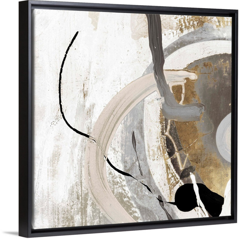 Tangled II, reproduction d'art sur toile, Toile avec cadre flottant, H 31,25 po x l 31,25 po, Noir