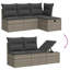 Ensemble de canapé de jardin Vidaxl gris