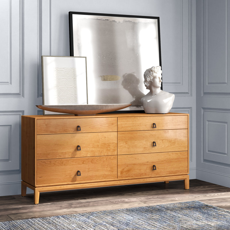 Mansfield 6 - Drawer Solid Wood Dresser, Smoke Cherry